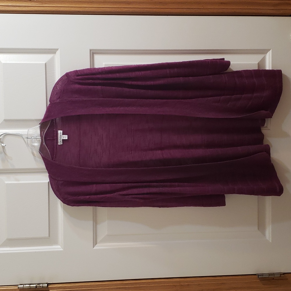 Plum XL open front cardigan